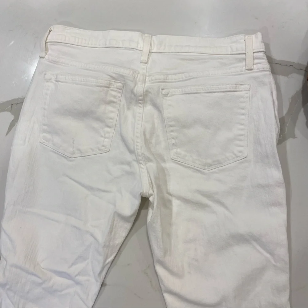 J.Crew Point Sur High rise slim boy White denim jeans - Picture 8 of 13